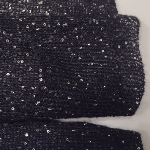 NWOT H&M Divided Black Knit Sequins Shrug Sweater Cardigan Size Small Size 4 - Picture 6 of 16